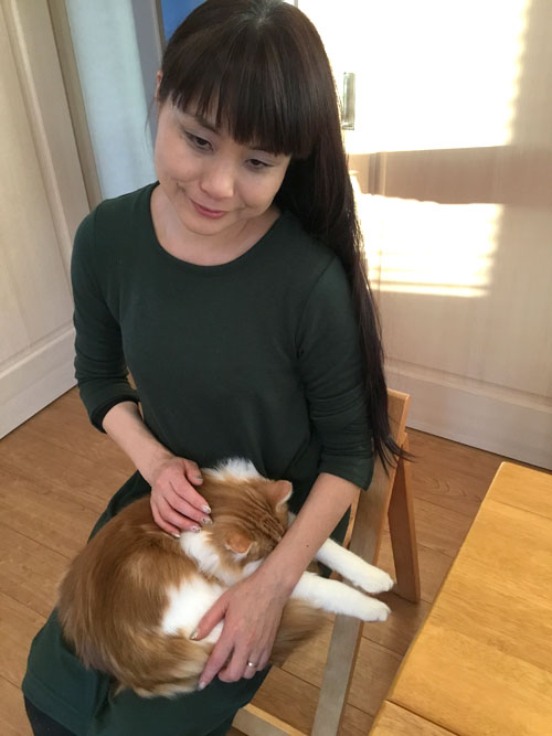 パワージュエルのお客様と猫