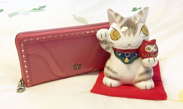 お財布とダヤン貯金箱