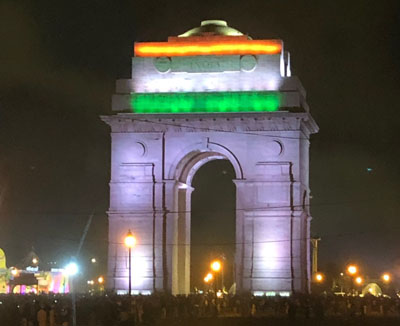 ライトアップのインド門