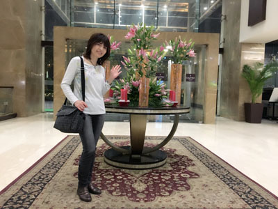 デリーのホテルの朝