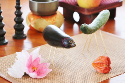 お盆　精霊馬　精霊牛