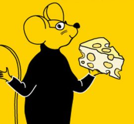 タートルネックを着たネズミ