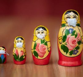 マスクしたマトリョーシカ